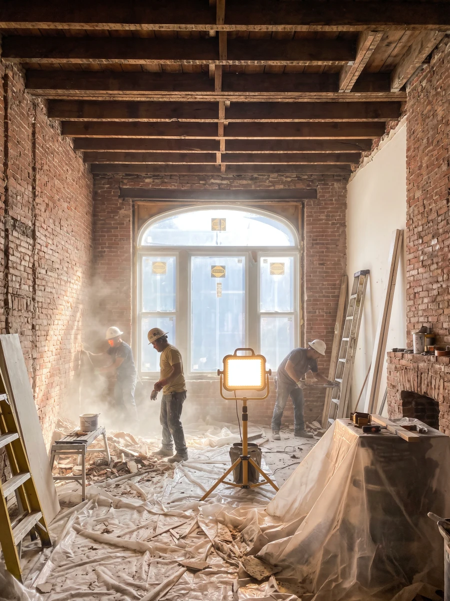 Kernsanierung eines Altbaus bis auf die Grundmauern, Sanierung Hamburg